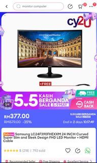 Samsung 24" curved monitor HDMI