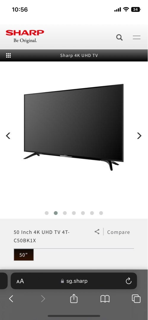 Sharp 4K UHD TV 50 Inch 4TC50BK1X Smart TV, TV & Home Appliances, TV