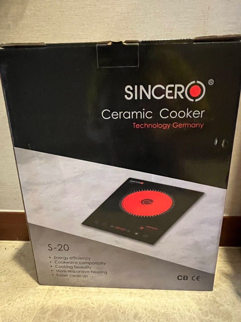 Sincero Ceramic Cooker S20, TV & Home Appliances, Kitchen Appliances