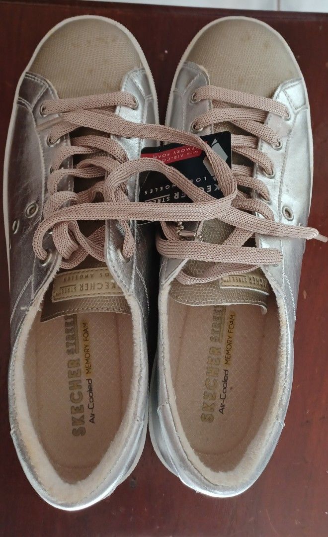 Skecher Street air cooled memory foam (Category: Sneakers) located in Cabanatuan. Submitted by shenski0607 (Listing ID 1230537711, Image 1). Description: Branc new Skerchers Street Shoes. Silver in color size US 8.5 (38.5) Shipping will be shouldered by the buyer. Message me if ur interested. Thank you!.