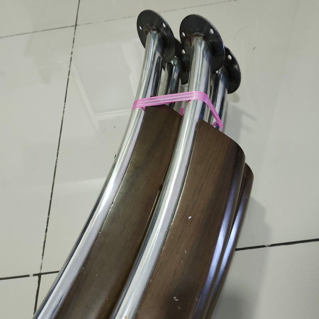 Stainless legs for glass table, Furniture & Home Living, Furniture, Tables & Sets on Carousell