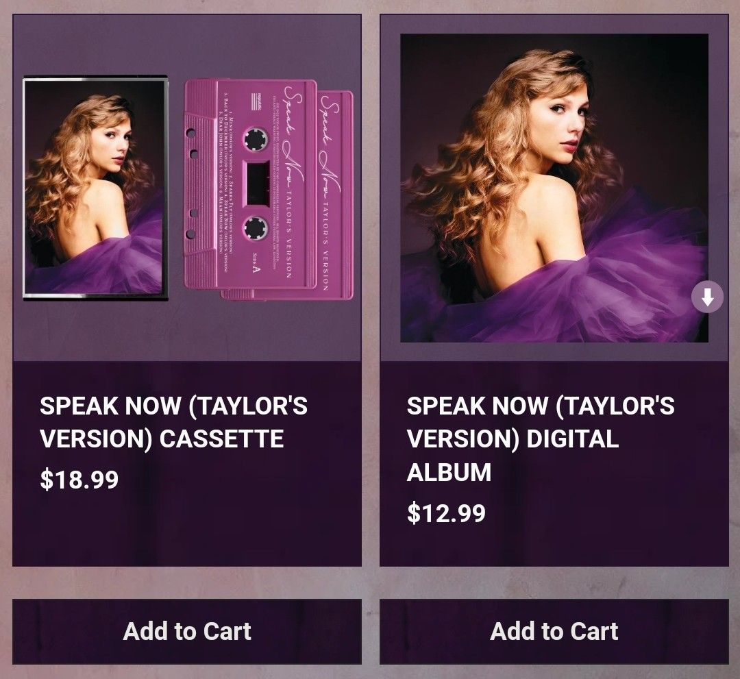 Taylor Swift #Speak Now (Taylor's Version) 美版US Version Pre