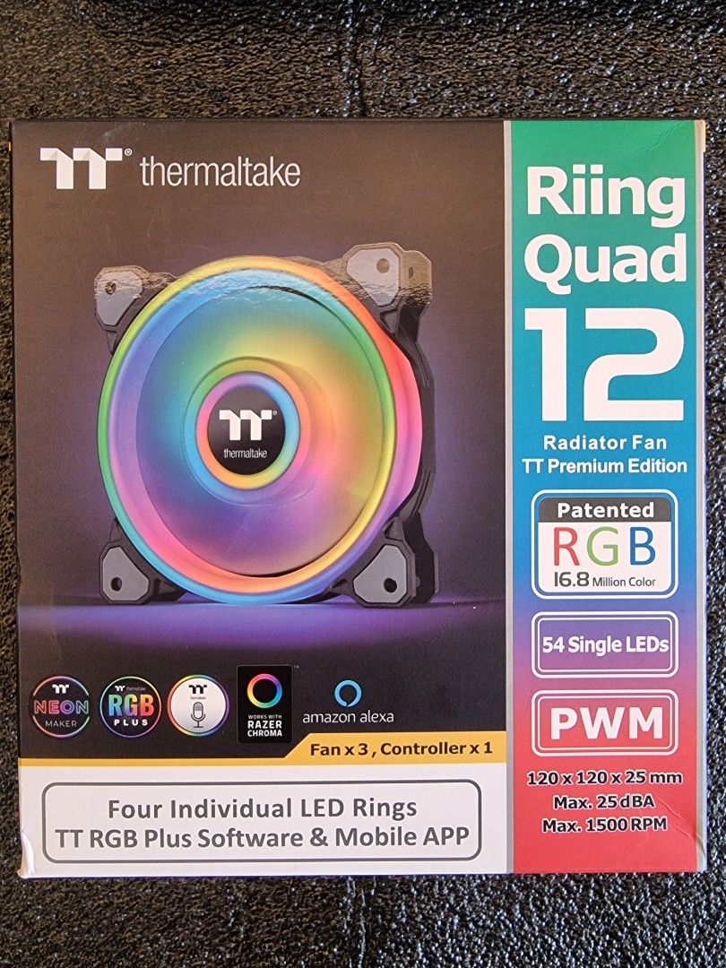 Thermaltake Ring Quad 12 RGB, Computers & Tech, Parts & Accessories ...