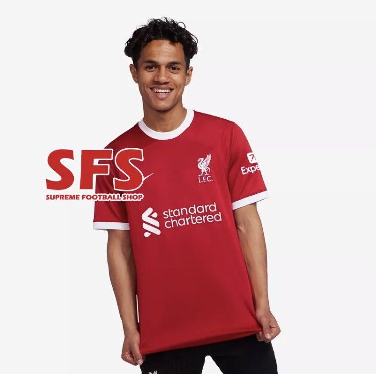 Top Quality 2023 24 LFC Liverpool Jersey Home Soccer Football Jersey T shirt Sports Loose Fans Version S 5XL