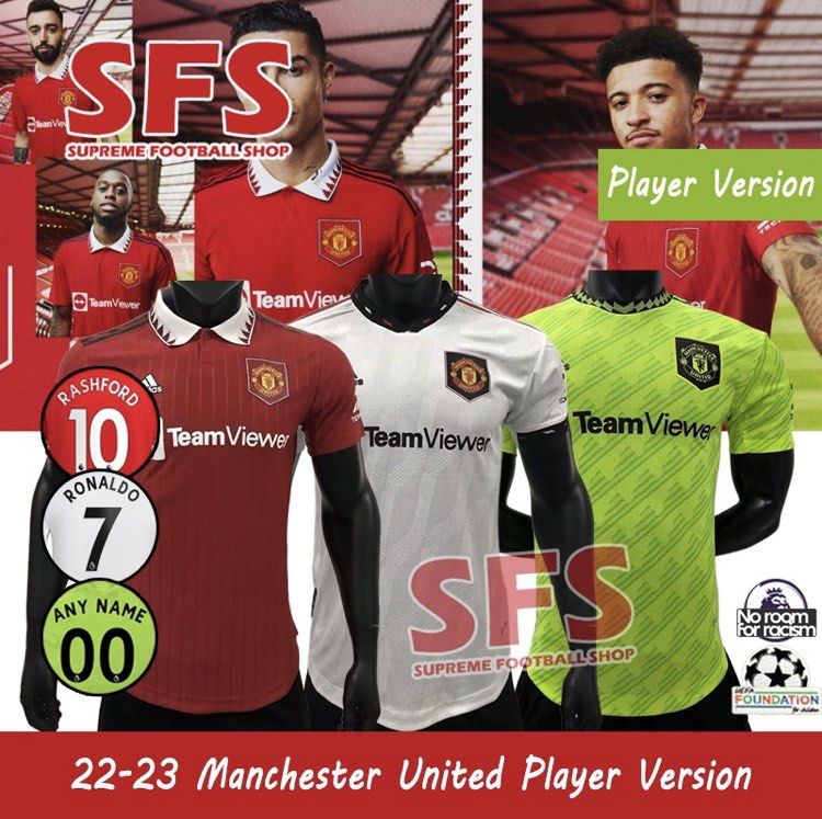 Man Utd Jersey (Home) and (Away) kits, Custom Name + No., Men's Fashion,  Activewear on Carousell