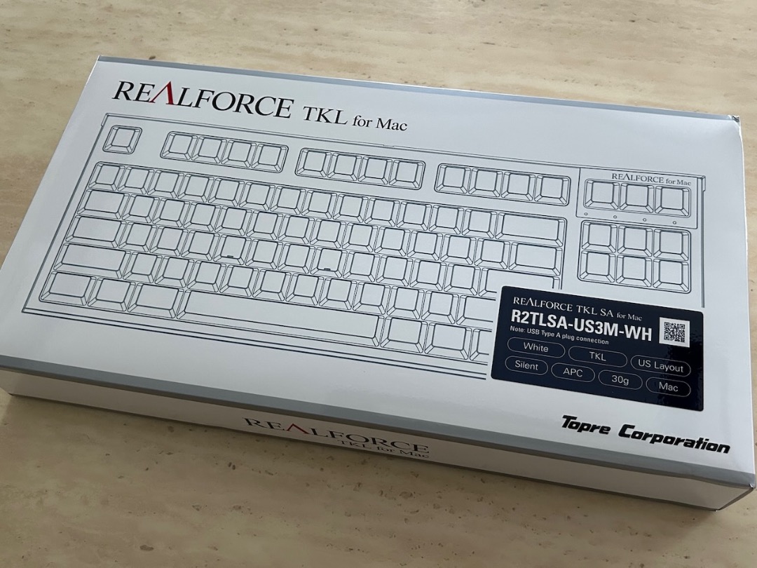 Topre REALFORCE TKL SA R2TLSA-US3M-WH English Layout 87 keys for 