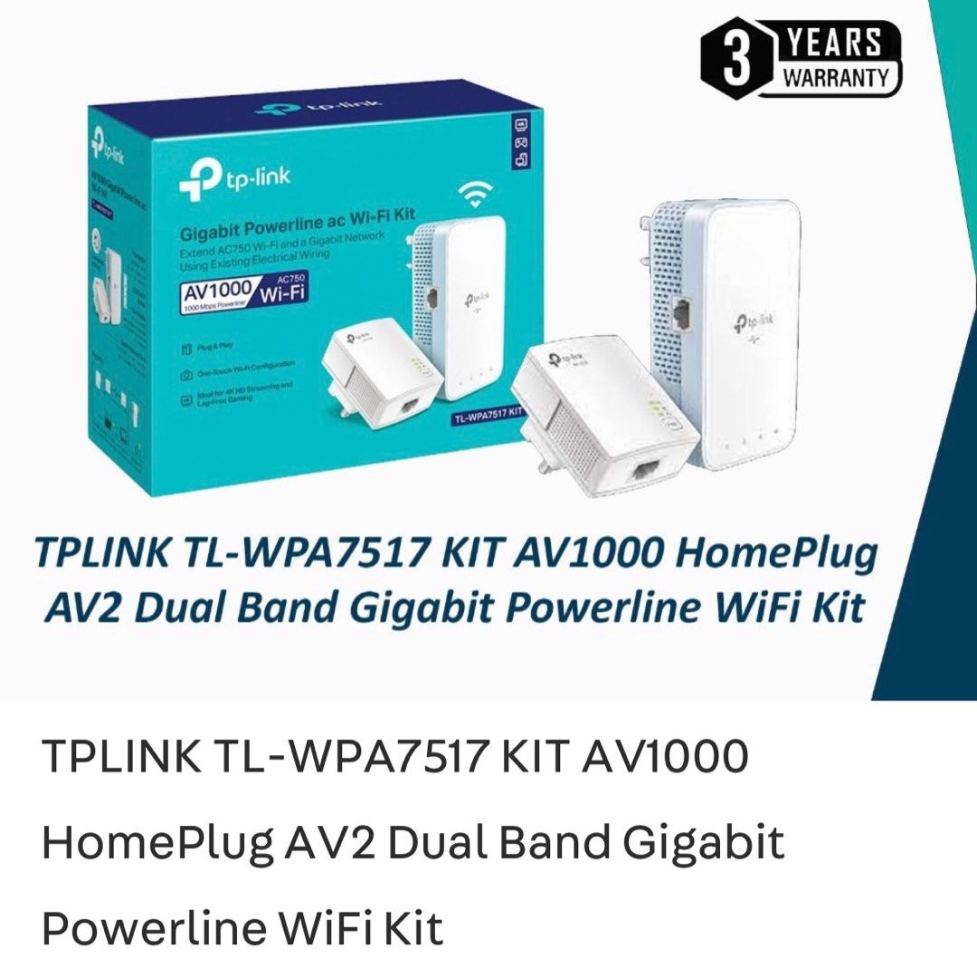 TPLINK WPA7517 WIFI Kit, Computers & Tech, Parts & Accessories, Networking  on Carousell