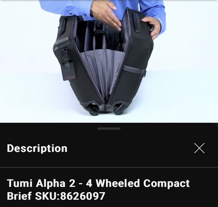 Tumi Alpha 2 - 4 Wheeled Compact Brief SKU:8626097 (Tracer - Style ...