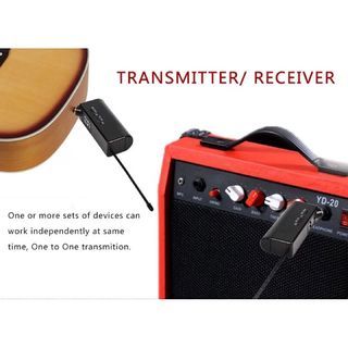 UHF Wireless Guitar Transmitter Receiver Bluetooth Rechargeable For Electric Guitar Bass Violin