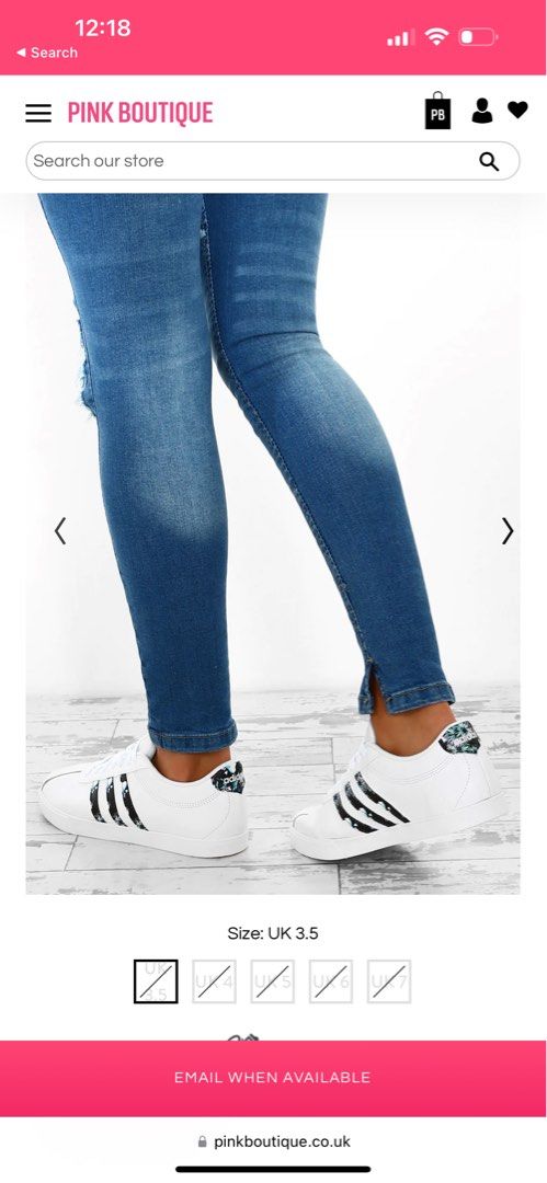 Adidas white courtset floral stripe trainers on sale