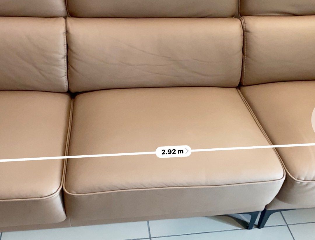 (Under warranty) 4 seater Leather sofa (6 months used only), Furniture