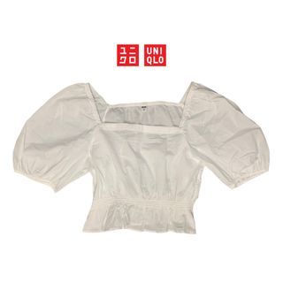 UNIQLO Cotton Cropped Short Sleeve Blouse