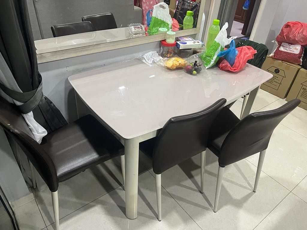 Used Dining Table set for 4, Furniture & Home Living, Furniture, Tables