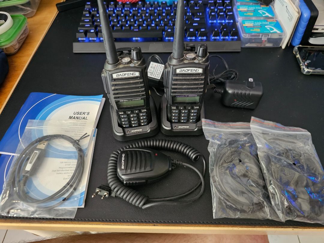 UV-82L 5W Dual Band Radio Walkie Talkie selling as a pair, range up to  10km, Mobile Phones  Gadgets, Walkie-Talkie on Carousell