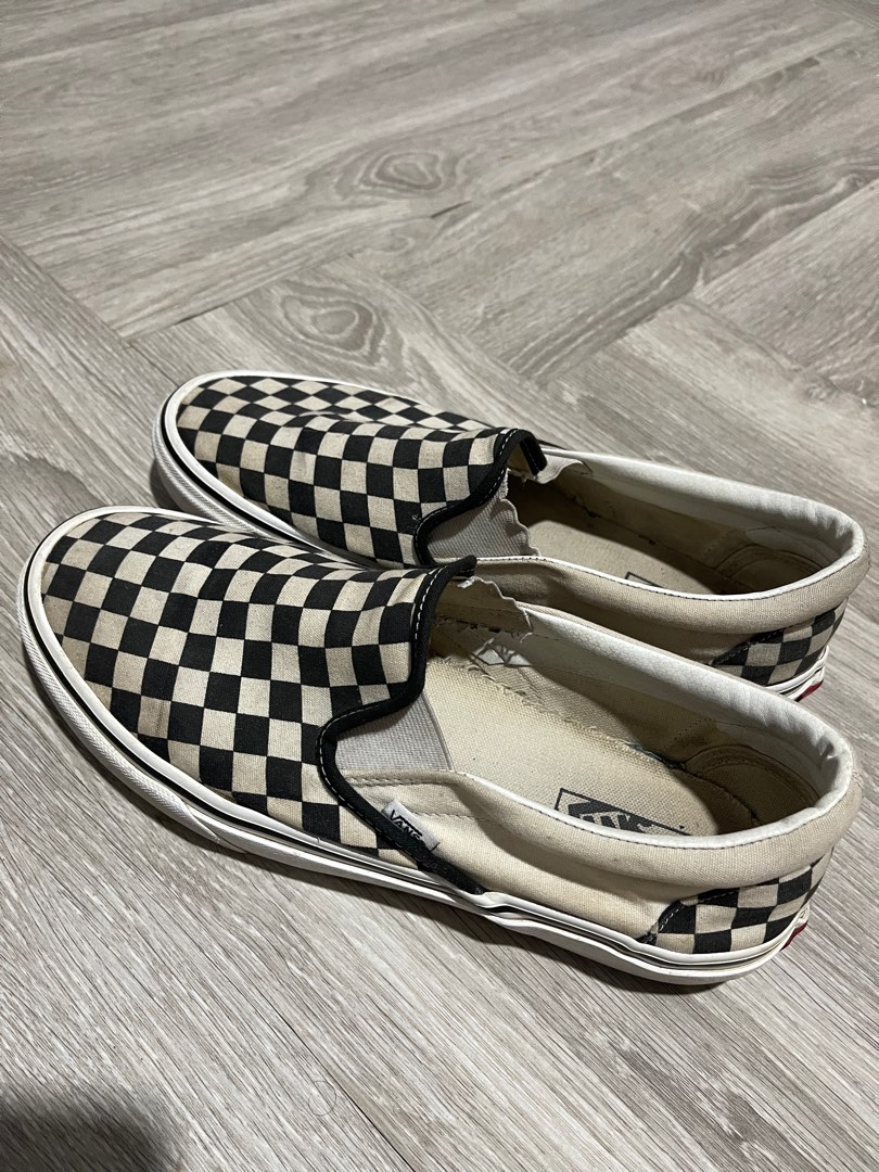 Vans Classic Checkerboard Sneakers In Black And
