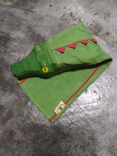 Vintage 60s Wooden Folk Crocodile Hand Puppet