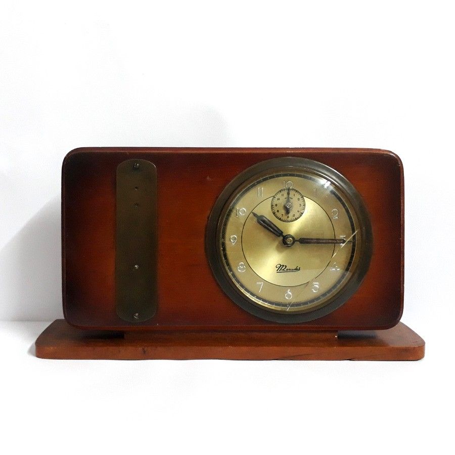 Vintage Mercedes Brass Mantel Clock, Furniture & Home Living, Home