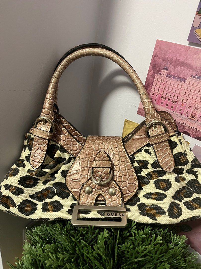 Guess Leopard Print Purse Handbag Tote | eBay