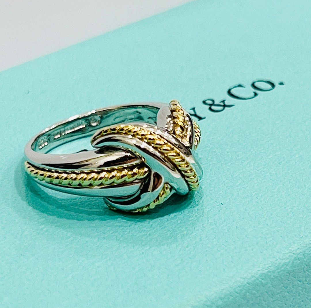 Vintage Tiffany Co. 750 925 Ring R0572