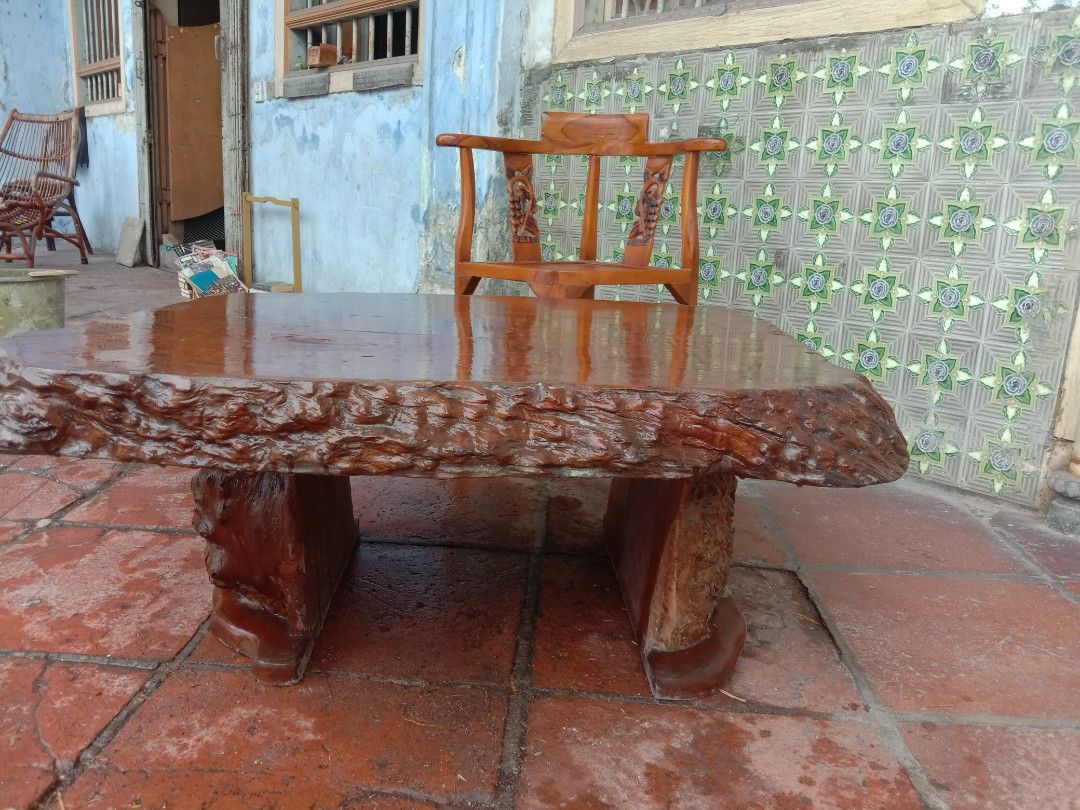 Vintage Wood Slap table, Furniture & Home Living, Furniture, Tables ...