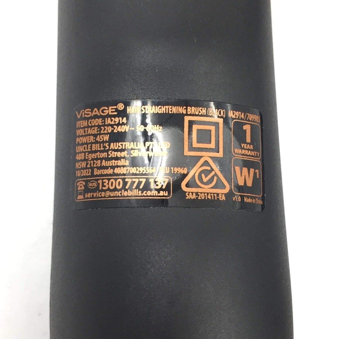 VISAGE Hair Straightening Brush, Beauty & Personal Care, Hair on Carousell