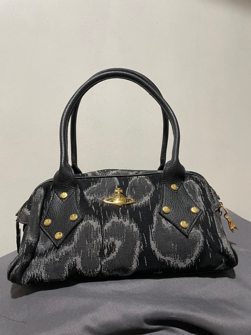 vivienne westwood canvas boston shoulder bag on Carousell
