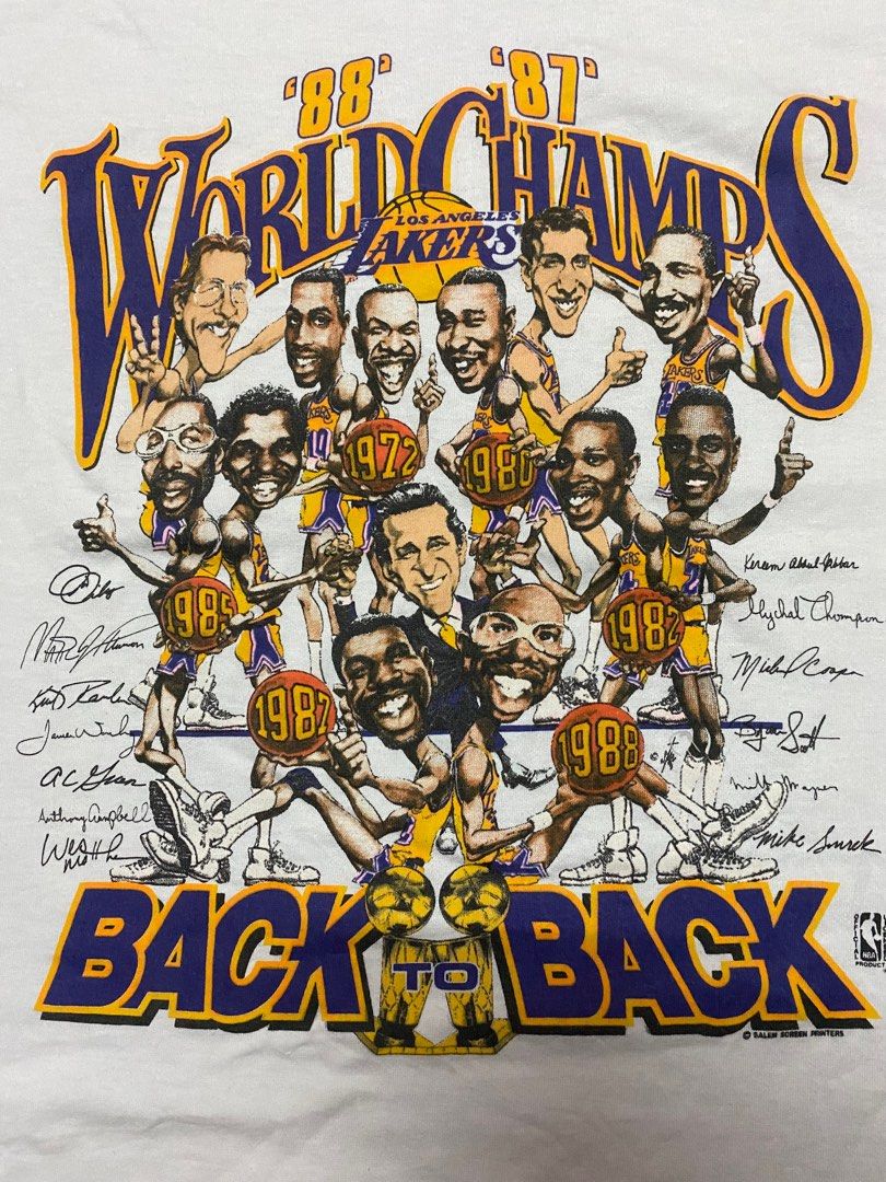 88 Back To Back World Champion LA Lakers Tshirt Sweatshirt Hoodie