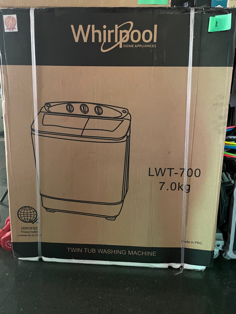 Whirlpool Twin Tub Washing Machine 7KG, TV & Home Appliances, Washing