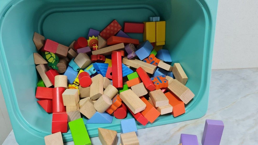 Wooden Blocks for Toddlers, Babies & Kids, Infant Playtime on Carousell