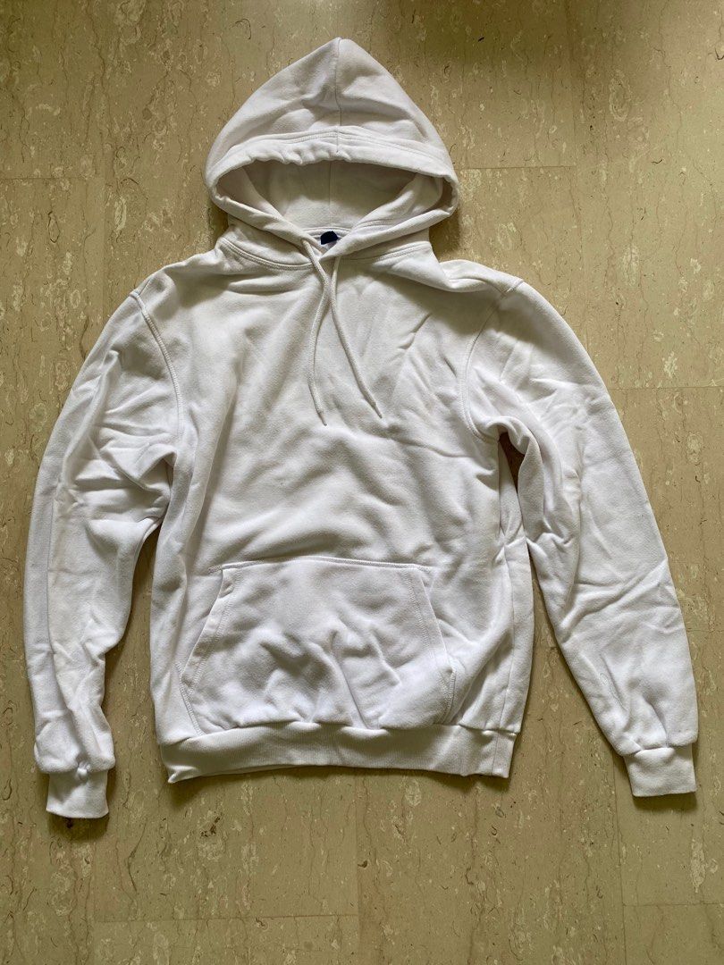 WTS H M WHITE HOODIE Men s Fashion Coats Jackets and Outerwear