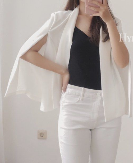 XXl Plus size Cape Style Blazer for office ladies stylo Women s