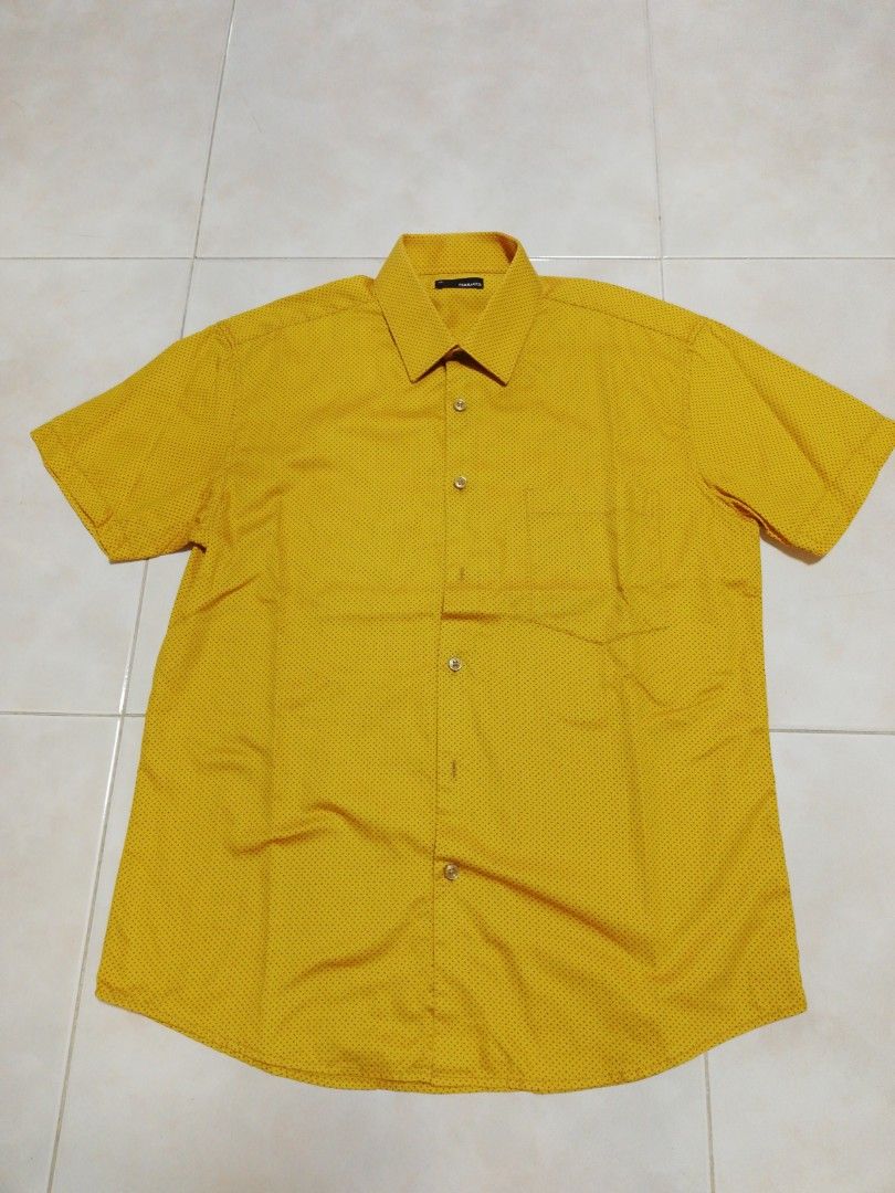 yellow pattern shirt