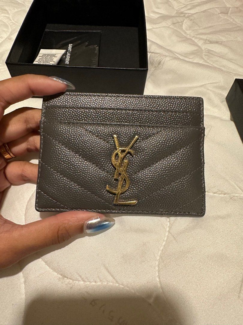 Ysl grey card new arrivals holder