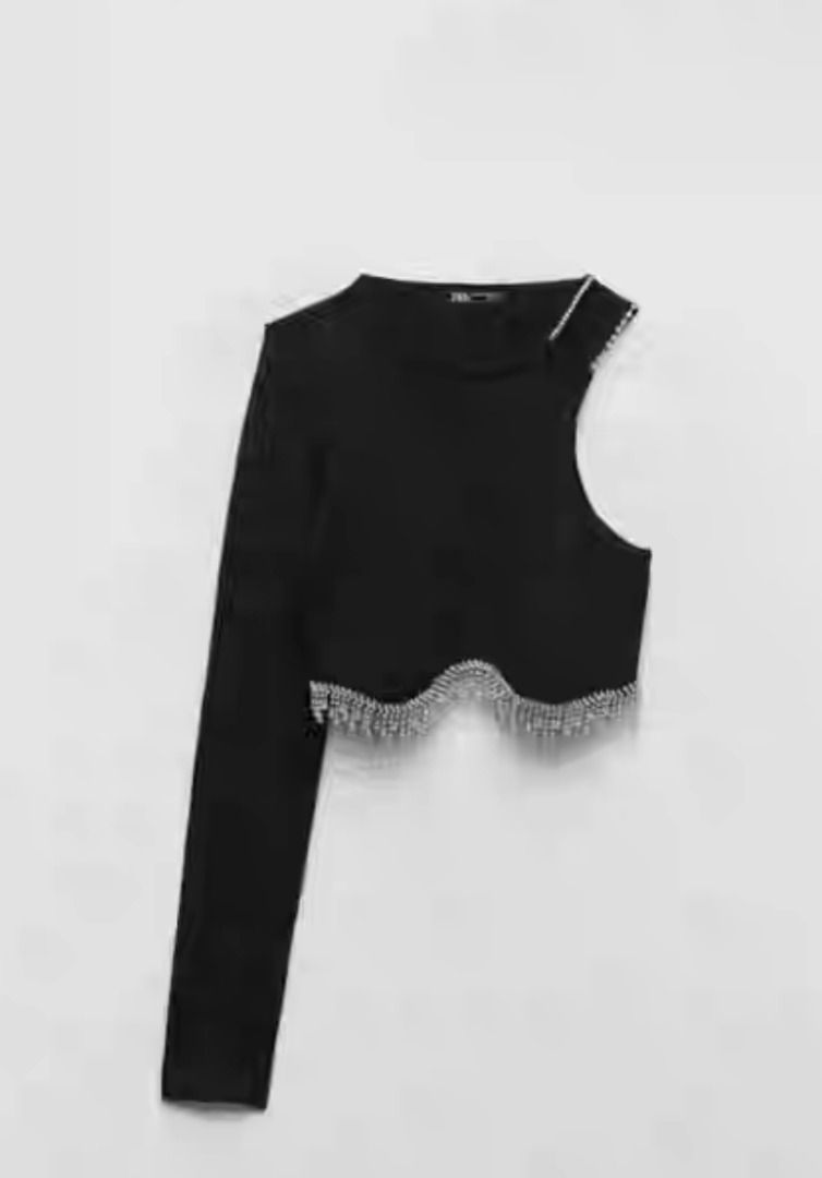 Zara crop top, Women's Fashion, Tops, Shirts on Carousell