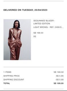 ZARA Sequin Blazer XS