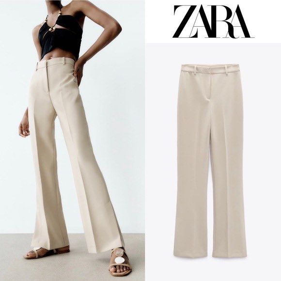 Zara high waist trousers, Women's Fashion, Bottoms, Other Bottoms on  Carousell
