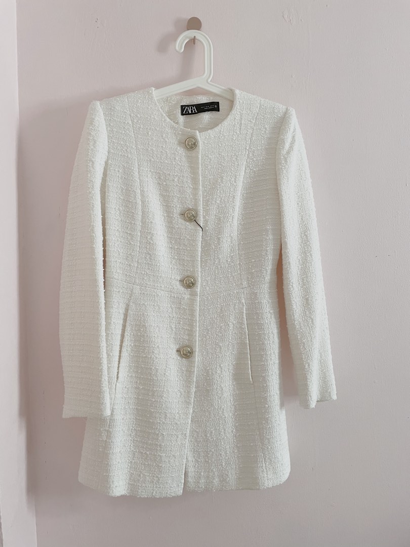 Zara Tweed Outerwear Dress, Women's Fashion, Coats, Jackets and