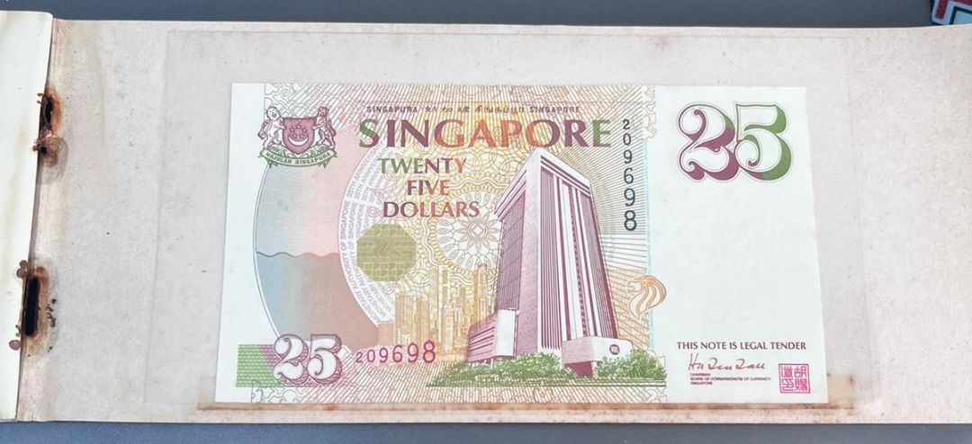 $25 MAS 25th Year Anniversary Commemorative note w cheque book, Hobbies ...