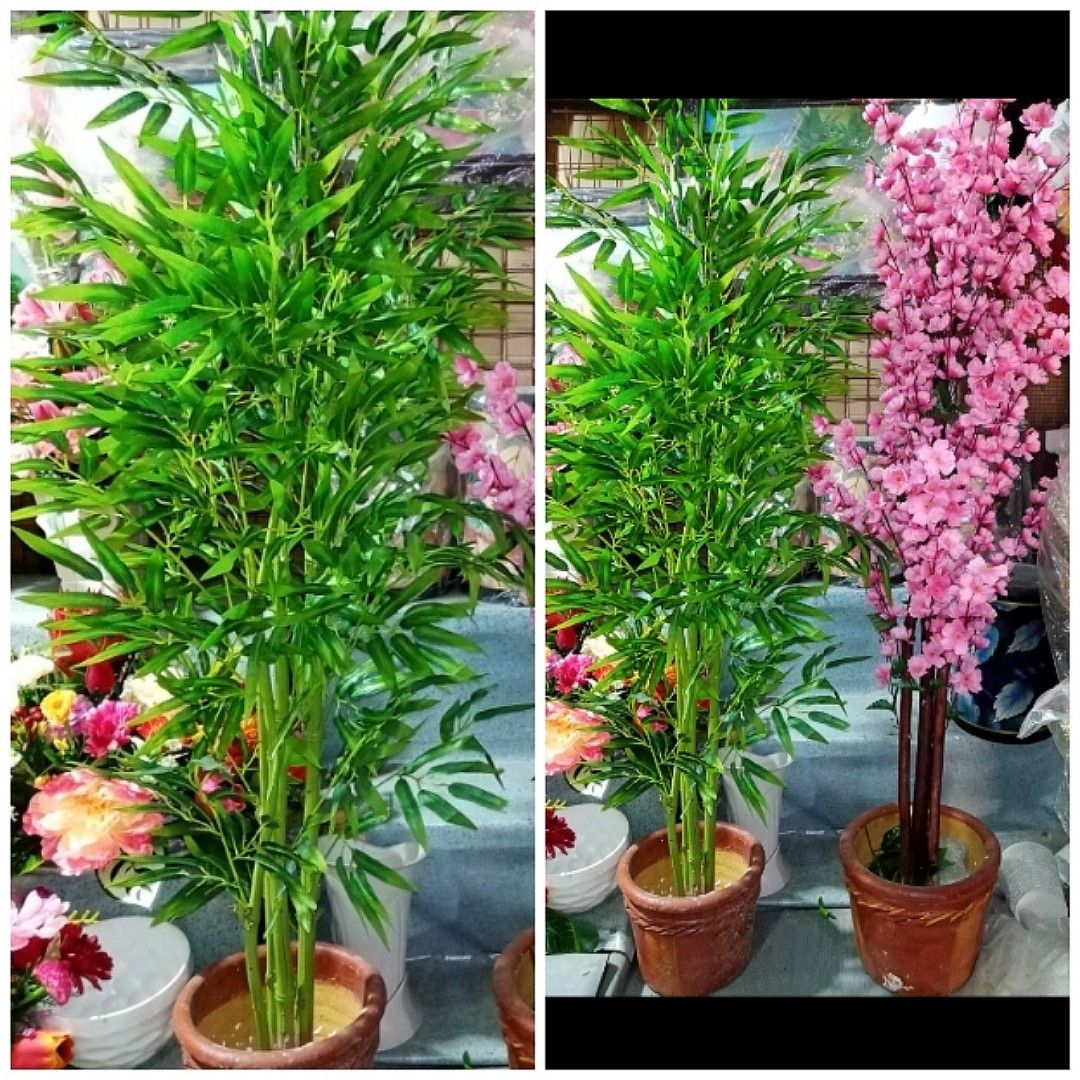4ft Bamboo Artificial Plant with Pot on Carousell