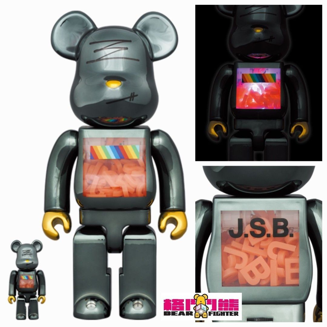 現貨]香港展覽電鍍著燈JSB Bearbrick BE@RBRICK J.S.B. 4TH Ver. 100