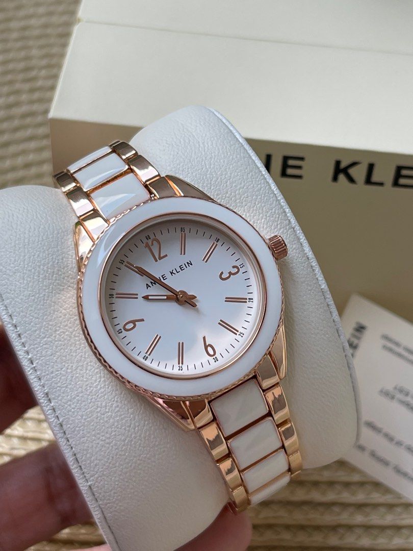 Anne klein watch top white and rose gold
