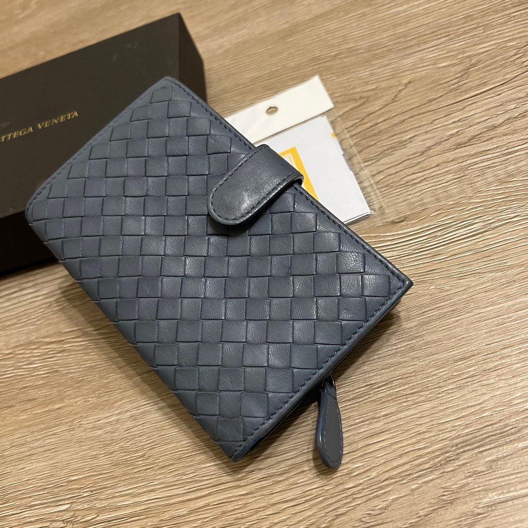 瑞奇二手精品Bottega veneta 編織中夾石墨藍美品, 名牌精品, 精品包與