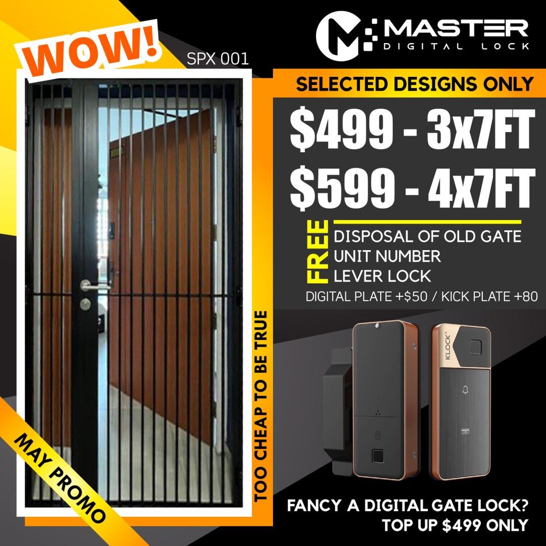 CHEAPEST METAL GATE FOR HDB MILD STEEL GATE FOR YOUR HOME