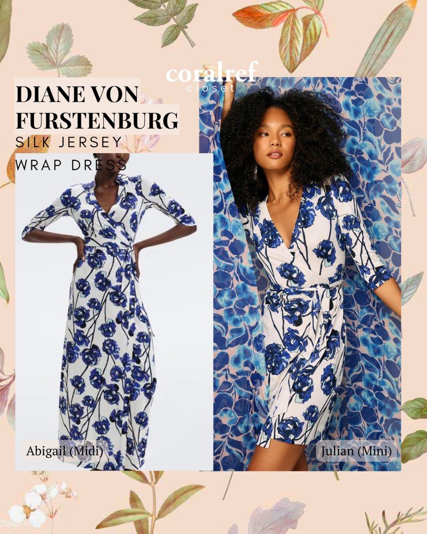 Dvf silk shop jersey wrap dress