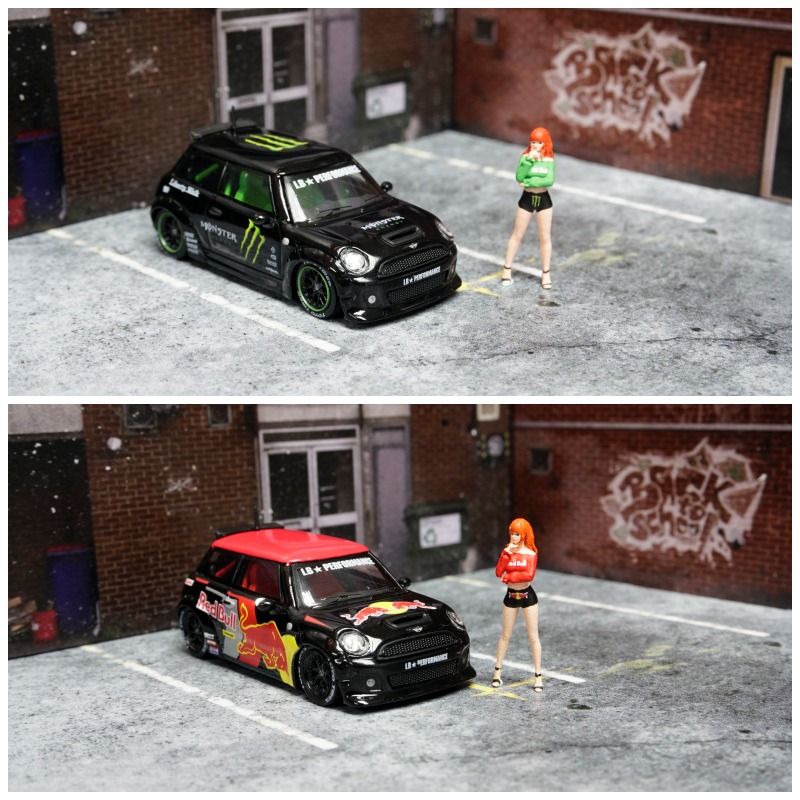 [現貨] Time Micro 1/64 Mini Cooper LBWK Monster / Red Bull 人偶版, 興趣及遊戲, 玩具 ...