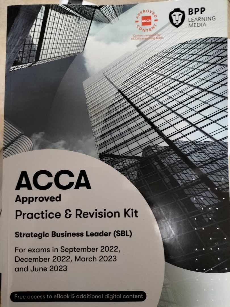 ACCA SBL ACCA Approved Practice & Revision Kit BPP Learning Media