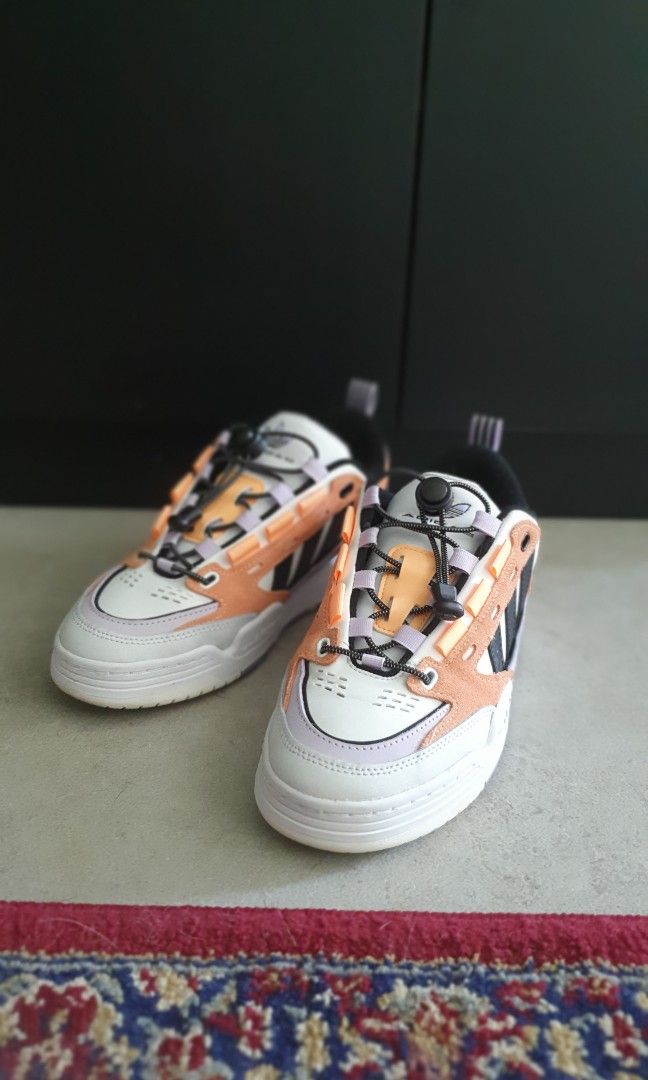 Adi2000 Shoes in Acid Orange Core Black Crystal white colourway Adidas Sneakers