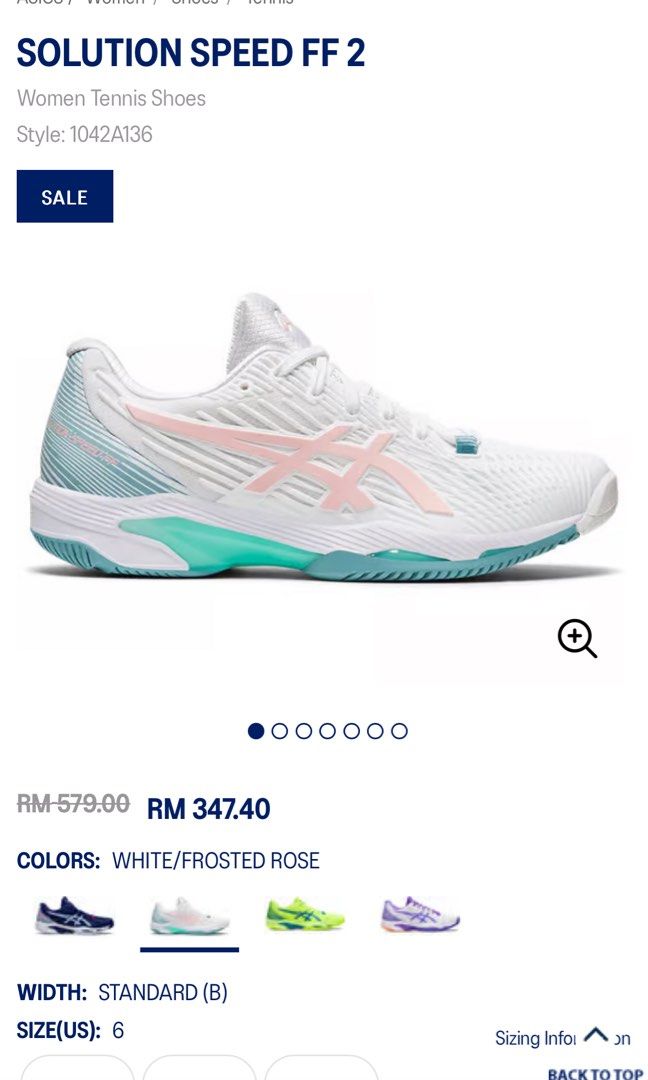 Asics tennis shoes sizing clearance