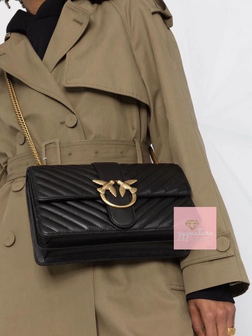 Authentic PINKO Love Classic Icon Quilted Crossbody Bag Luxury Bags Wallets on Carousell