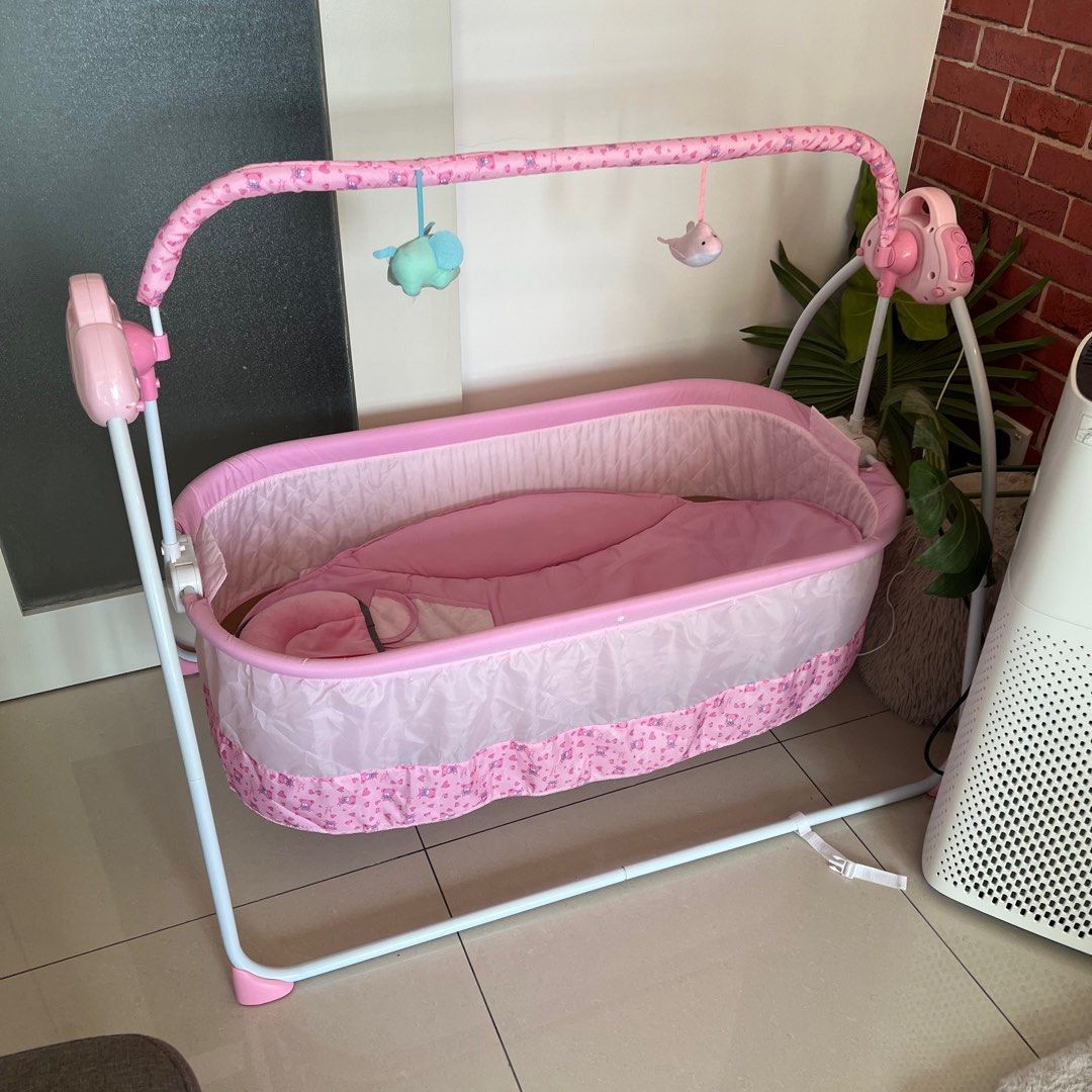Baby cot and online swing